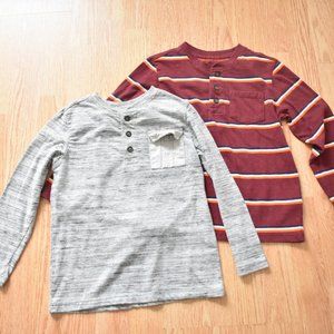 EUC Bundle of 2 Cat & Jack Boys Long Sleeve Shirts